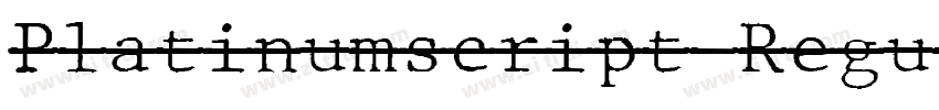 Platinumscript Regul字体转换 Platinumscript Regul字体转换
